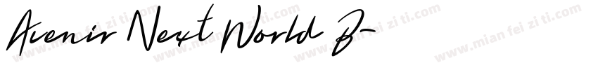 Avenir Next World B字体转换